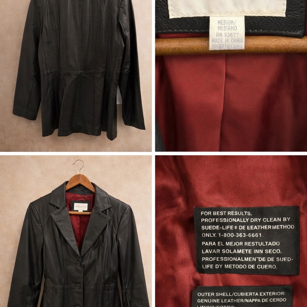 PRICE DROP TONIGHT ONLY
 Worthington Genuine Leather Blazer – Black - Picture 11 of 14